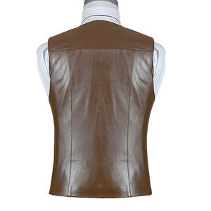 Breathable Comfortable Men <b>Leather</b> <b>Vest</b> Custom Logo/color Reasonable Rate Perfect Style <b>Leather</b> <b>Vest</b> with Premium Quality - Product Image 2