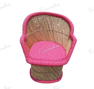 Ensemble de chaise de tabouret de bar moderne industriel écologique avec dossier meubles en bambou de canne pour une utilisation extérieure de cour - Product Image 6