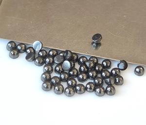 Cabochon rond à dos plat en hématite naturelle 3mm Qualité AAA-Hématite lâche à dos rond et plat - Product Image 5