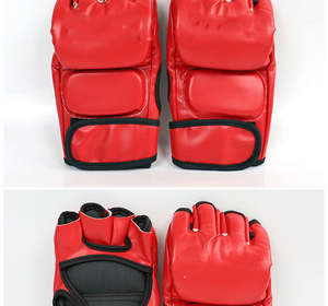 ถุงมือต่อยมวยแบบมืออาชีพถุงมือต่อยมวยครึ่งนิ้ว MMA แบบปรับแต่งได้ - Product Image 5