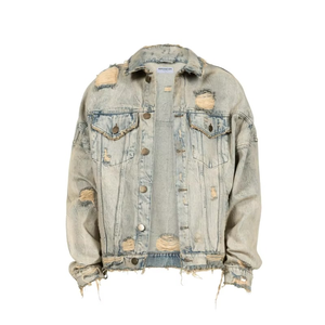 Veste en jean de couleur unie de dernière conception pour hommes veste personnalisée pour hommes veste en jean de marque élégante bonne respirabilité pour hommes en denim - Product Image 6
