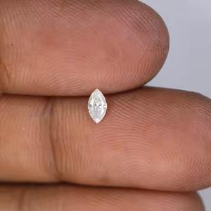 0.12 CT Def VS1สีขาว Marquise ตัดเพชรธรรมชาติหลวมตัดเต็มรูปแบบสำหรับการหมั้นงานแต่งงานงานวันเกิดแหวน - Product Image 1