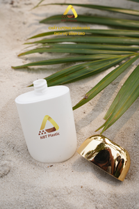 Botella de protección solar de plástico HDPE NBT con diseño de belleza de color blanco o rosa para mujer de alta calidad - Product Image 2