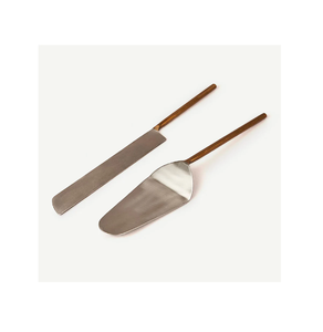 Poignée en cuivre faite à la main coupe-gâteau de ferme et couteaux de serveur serveur de gâteau plaqué de cuivre d'acier inoxydable avec la vente chaude - Product Image 6