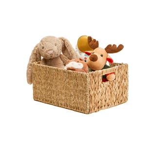 Water Hyacinth Seagrass <b>Storage</b> Basket With Handle Customizable Water Hyacinth Basket <b>For</b> Bedroom Decor <b>Toys</b> Holder From Vietnam - Product Image 4