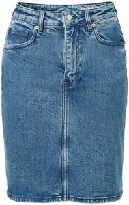 Jupes en jean déchirées longues à taille haute, style décontracté, bleu délavé, OEM ODM, pour femme, avec personnalisation. - Product Image 2