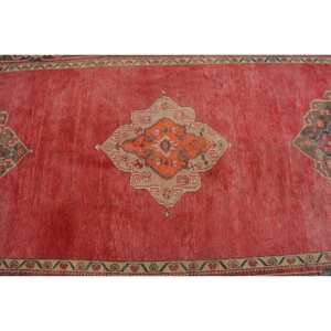 Alfombra de lana verde roja tradicional 5X11,6 pies Vintage turco área grande rectángulo abstracto pasillo Patchwork diseño látex para el hogar - Product Image 5