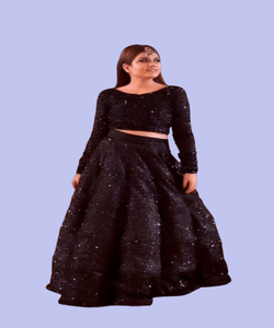 Lehenga choli อินเดียสำหรับเด็ก: ชุดที่น่ารักสำหรับเสื้อผ้าวัยรุ่นแฟชั่นกับงานเย็บปักถักร้อยที่สวยงาม pishwas/anarkali - Product Image 1