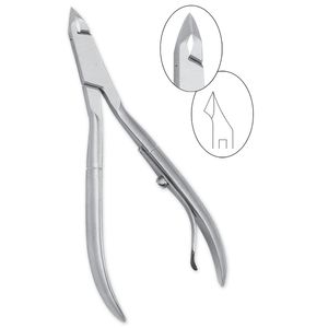Ensemble professionnel de pédicure manucure en acier inoxydable de qualité médicale 9mm pince à cuticules à ressort à mâchoire unique outils pour ongles pour peau morte - Product Image 1