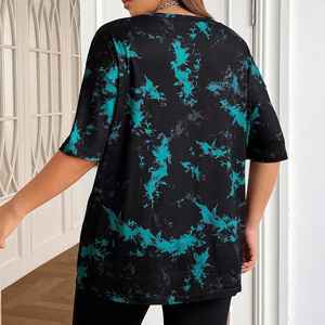 Custom <b>womens</b> summer <b>tie</b> <b>dye</b> <b>shirts</b> breathable cotton fabric oem production with logo print and private label customization - Product Image 5