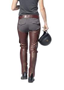 Pantalons de moto en cuir véritable de qualité supérieure pour femmes, coupe ajustée, protection pour la conduite - Product Image 4