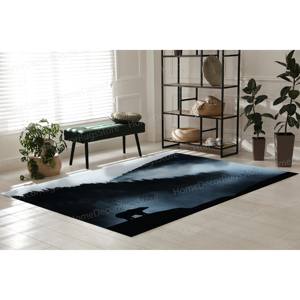 Alfombra con Estampado de Paisaje Forestal - Alfombra con Vista de Vida Silvestre de Osos para Sala de Estar, Alfombra Gobelino - Product Image 4