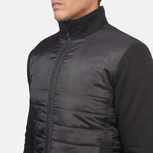Nashville Black Quilted Windbreaker Jacket Casual Streetwear Hood Zippered Closure Waterproof PU Letter XS 6XL for Spring - Product Image 6