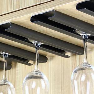 Porte-bouteille de vin de couleur noire, support décoratif en métal pour bar à domicile, présentoir à vin moderne - Product Image 2