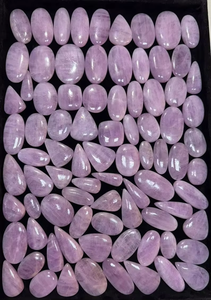 Lot en gros de cabochons en pierre précieuse de quartz kunzite naturel pour la fabrication de bijoux, formes variées, haute qualité - Product Image 4