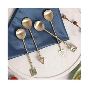 Ensemble de couverts de luxe, couverts élégants et uniques avec manche décoratif en résine, couverts de restaurant brillants et polis avec manche noir - Product Image 5