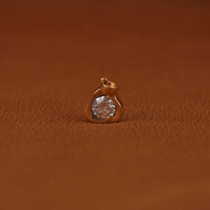 Round Cut Lab Grown Diamond New Custom 18KT Gold Plated Minimal Pendant for Women With New Trendy Classic Custom Design - Product Image 1