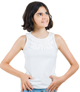 สเวตเตอร์เสื้อกล้ามสายเดี่ยวถักสีพื้นสำหรับผู้หญิงผลิตจำนวนมากจากผู้จำหน่ายบังคลาเทศ - Product Image 6