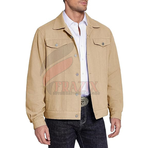 Veste en jean ample pour homme, sur mesure, 100% coton, logo sur le devant, style streetwear, vente flash - Product Image 2