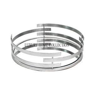 Bandeja de espejo de vidrio de metal bellamente diseñada con detalles ornamentales para mesa de comedor centro de mesa de boda y Decoración elegante para el hogar - Product Image 5