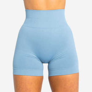 Venta al por mayor de pantalones cortos de yoga para mujer de cintura alta deporte corto mujeres gimnasio Fitness entrenamiento deportes Yoga corto para mujeres de alta calidad - Product Image 1