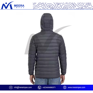 เสื้อแจ็คเก็ตพัฟเฟอร์สีดำแบบใหม่ สไตล์ฮิปสเตอร์ สำหรับผู้ชายและผู้หญิง  พร้อมโลโก้สั่งทำพิเศษ  สำหรับฤดูหนาว  กันน้ำ ระบายอากาศได้ดี มีฮู้ด  รับผลิตแบบ OEM ODM - Product Image 2