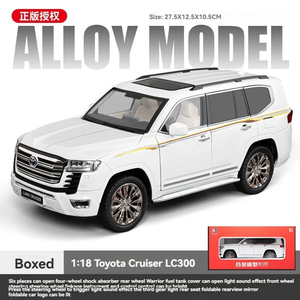 รถโมเดลโลหะ Chokha Vesh Land-Cruiser LC300 ขนาด 1:18 รถ SUV หรูหรา ประตูเปิดได้ พร้อมเอฟเฟกต์เสียงและแสง - Product Image 2