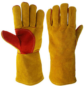 ถุงมือเชื่อมโลหะ ผลิตจากโรงงาน ราคาถูก คุณภาพสูง ถุงมือทำงาน ถุงมือเชื่อม ถุงมือป้องกัน ถุงมือเชื่อมเหลือง ขาย - Product Image 3