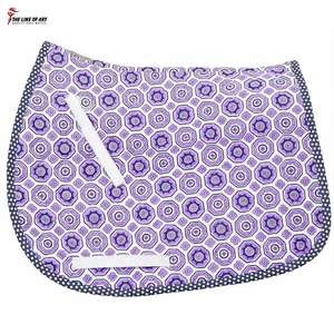 Tapis de saut de style dressage à sublimation florale avec rembourrage en coton et doublure en tissu - Product Image 6