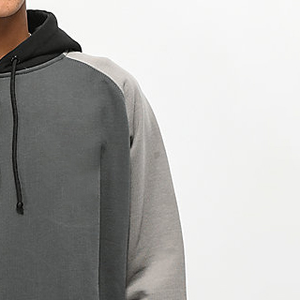 Men's <b>Grey</b> Hoodie Raglan Sleeves High Quality Custom Design Modern Embroidery Screen Printing Winter Customizable <b>Sweatshirt</b> - Product Image 5