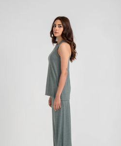 เสื้อกล้ามออกกำลังกายสีทึบสำหรับผู้หญิงเสื้อออกกำลังกายขนาดพลัสไซ2024เป็นมิตรต่อสิ่งแวดล้อม - Product Image 2