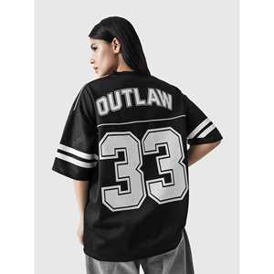 Conjunto Deportivo de Fútbol Americano de Alta Calidad Outlaw, Camiseta y Pantalones Cortos de Malla Transpirable, Técnica de Sublimación de Poliéster, Estilo Liso - Product Image 6