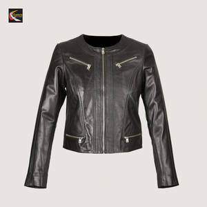Chaquetas de cuero a granel para mujer Venta al por mayor Suministro de fábrica Alta calidad Durable Elegante - Product Image 3