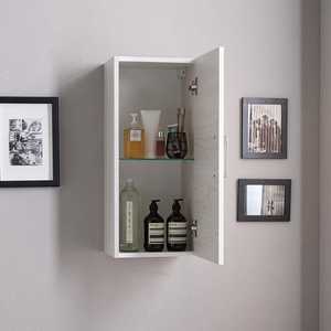 Mobile Bagno Sospeso Koricini Ravenna 31,5 cm in Rovere Bianco con Anta Singola e Maniglia Cromata - Product Image 3