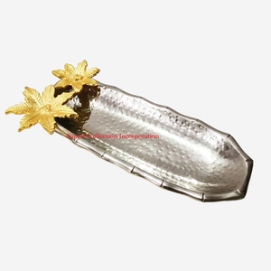 Vente chaude Premium En Aluminium Plateau En Métal Table Élégante Plateau De Service Décoratif pour La Maison Hôtel ou À Manger Vaisselle Plateau De Service - Product Image 1