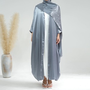 ใหม่Abaya Silky Partyโมร็อกโกCaftanสําหรับผู้หญิงBatwingแขนเสื้อคลุมชุดสวดมนต์Ramadan Eid - Product Image 4