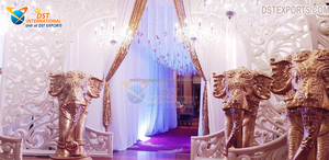 Estátua De Elefante De Ouro Para Decoração De Mesa De Casamento Estátuas De Elefante Para Mesa De Casamento Decoração De Mesa De Casamento Tradicional Elefante - Product Image 3