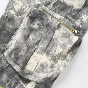 High Street femmes coupe ajustée 100% coton Style décontracté XL délavé Denim Cargo jean poches hautes jambe large empilé jean - Product Image 5