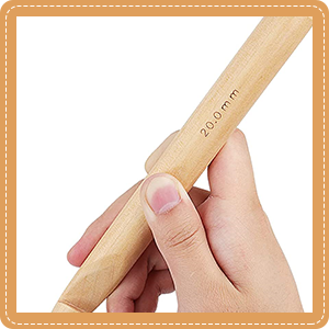 Aiguilles à tricoter en bois faites à la main, ensemble de tricot à la main, couleur naturelle, design élégant, prise en main confortable et lisse, Marco Enterprises MN19 - Product Image 6