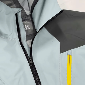 Veste coupe-vent en polyester personnalisée de haute qualité pour hommes coupe-vent extérieur avec fermeture éclair imperméable en nylon coupe-vent veste de pluie - Product Image 5