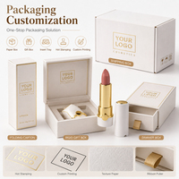 Rouge à lèvres de luxe blanc or à marque privée, logo personnalisé, déclenchement par bouton-poussoir, finition velours mat, longue tenue, végétalien, fournisseur OEM
