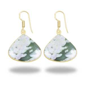 Design Earrings Original Jade for Women Daily Dating Original Jade Statement earring for Women Classic 18K Gold Plated - Product Image 6