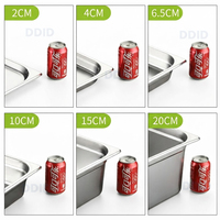 Bac Gastronorme 2/1 en Acier Inoxydable pour Équipement de Cuisine Professionnelle, Fournitures Hôtelières et de Restauration, Bac de Table Vapeur, Bac Alimentaire