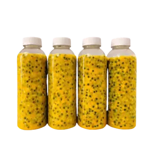 Passiflora edulis pulpe avec graines couleur jaune purée de fruit de la passion congelée emballage sous vide BQF pulpe de fruit de la passion congelée