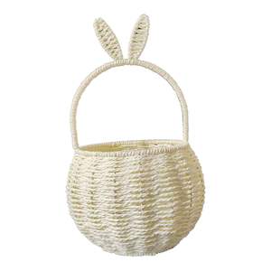 Canasta de Pascua con Forma de Conejo, Tejida a Mano en Vietnam, para una Decoración del Hogar Elegante y para Servir Dulces y Flores - Product Image 1