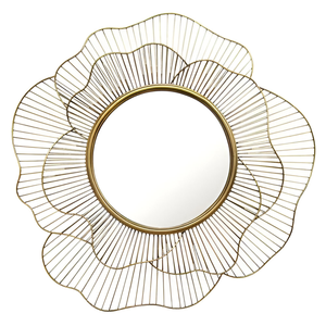 Commande en gros de miroirs muraux en verre avec cadre en métal de luxe, avec des designs personnalisables pour la décoration de la maison et des hôtels - Product Image 3