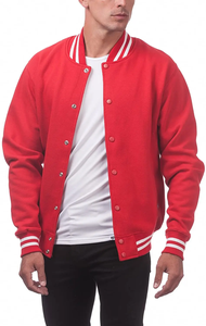 Oem Haute Qualité Écusson Broderie Hommes Collège Personnalisé Baseball Bomber Letterman Crop Cuir Manches Grande Taille Varsity Veste - Product Image 4