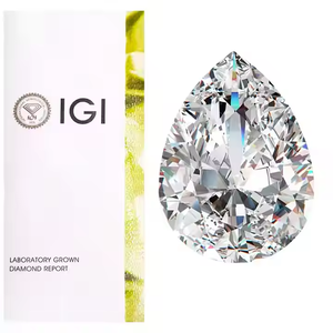 ลูกแพร์สุดหรูได้รับการรับรองจาก IGI หิน CVD เพชรสำหรับปลูกในห้องปฏิบัติการสี F สี VVS2หรูหราที่กำหนดเองจี้ต่างหู - Product Image 2