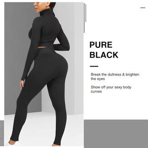 Survêtement de gymnastique personnalisé pour femmes, séchage rapide et respirant, ajustement confortable pour le yoga et la salle de sport, remise sur commande en gros - Product Image 3