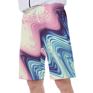 Pantalones cortos deportivos de malla para hombre, dos bolsillos con dobladillo lateral profundo, diseño personalizado, sublimación ecológica, patrón sólido, ajuste básico - Product Image 4